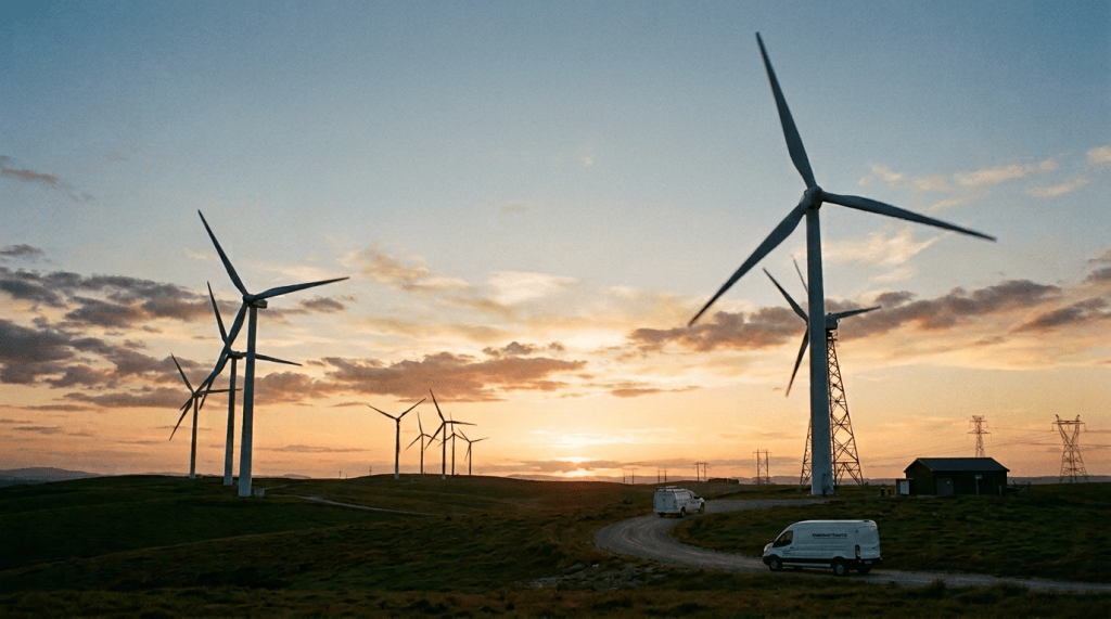 Energy Transition Outlook 2026 Wind Energy over a wind farm at sunset